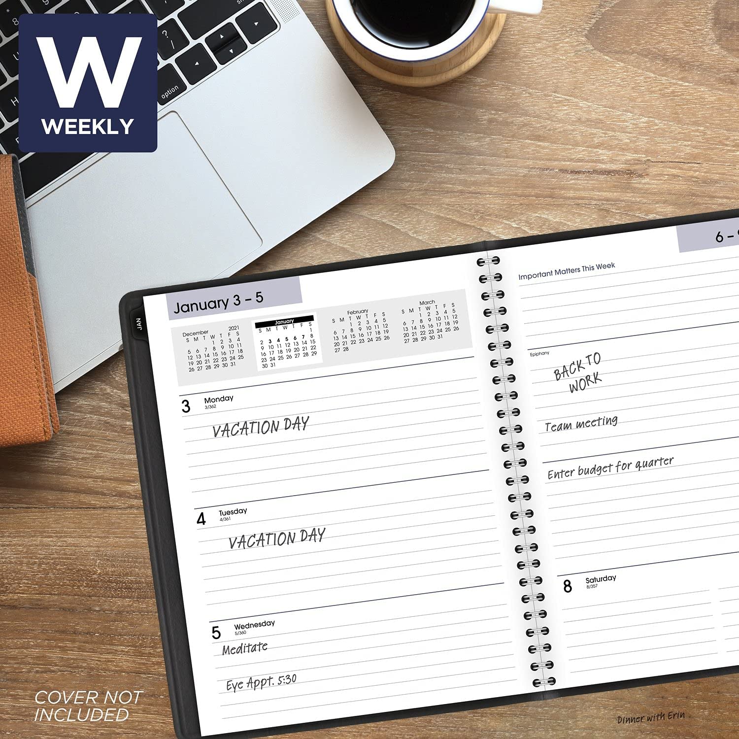 2022 Weekly & Monthly Planner Refill for G545 Line Planners by AT-A-GLANCE, 7" x 8-3/4", Medium, Executive, DayMinder (G54550) - Image 2